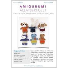 Amigurumi állatsereglet horgolt figurák mintafüzet