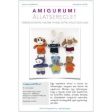 Amigurumi állatsereglet horgolt figurák mintafüzet