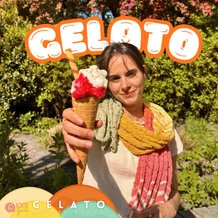 GELATO kötött stóla fonalcsomag mintával