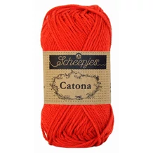 Scheepjes Catona 100% pamut fonal (25g) 115 Hot Red