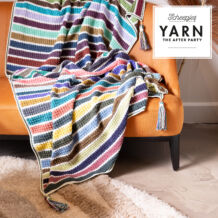Yarn - The After Party No. 202 -  Scrumptious Stripes takaró horgolásminta