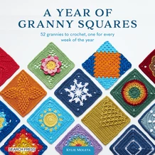 A Year of Granny Squares nagyinégyzet horgolás könyv