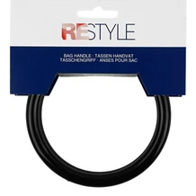 ReStyle Átlátszó kerek műanyag táskafül - fekete - 2 db