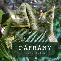 PÁFRÁNY FELSŐ - horgolt póló Diversa fonalból - ingyenes minta