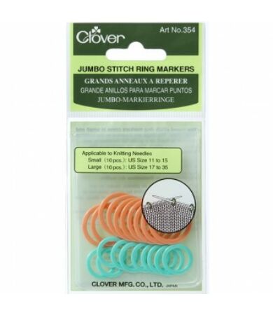 Clover Jumbo Stitch Markers (354) kötésjelölő gyűrű	