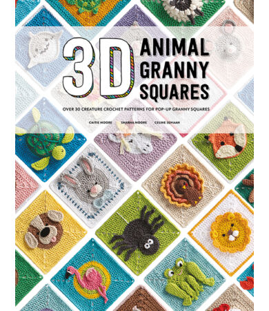 3D Animal Granny Squares nagyi négyzetek horgolás könyv