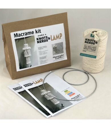 Knots&amp;Nerds – Macramé Lamp DIY Kit makramé lámpa készlet