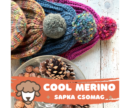 Cool Merino kezdő kötött és horgolt sapka szett