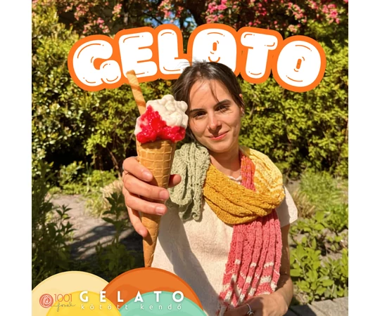 GELATO kötött stóla fonalcsomag mintával