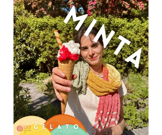GELATO kötött stóla fonalcsomag mintával