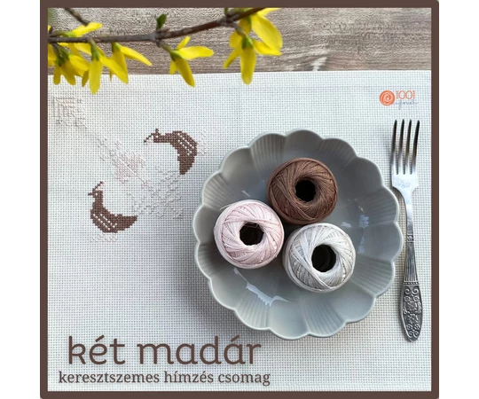 KÉT MADÁR keresztszemes hímzés csomag