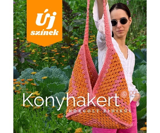 Konyhakert horgolt ridikül szett