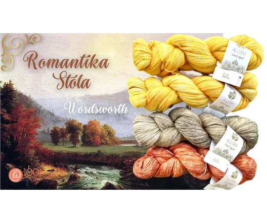 Romantika Allora horgolt kendőhöz fonalcsomag magyar nyelvű mintával