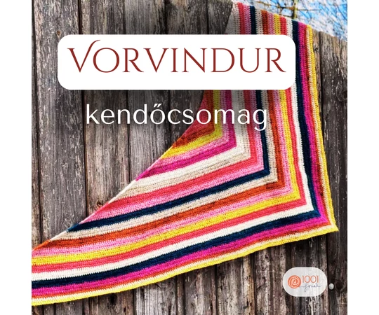 VORVINDUR kendő fonalcsomag mintával