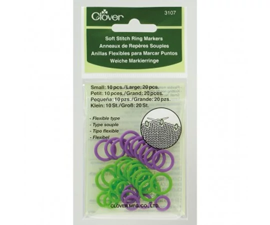 Clover Soft Stitch Ring Markers (3107) - szemjelölők