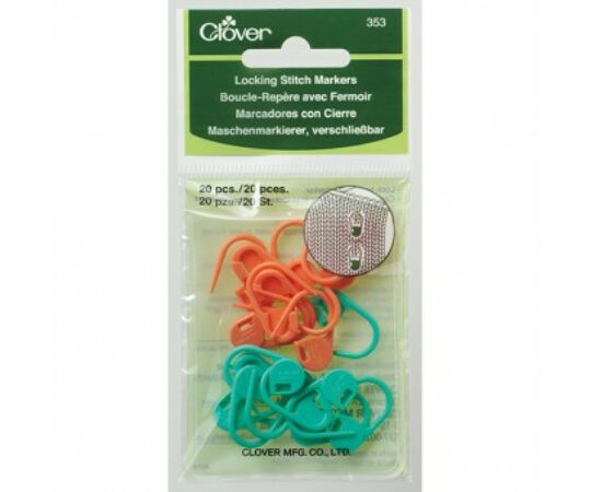 Clover Locking Stitch Markers (353) - zárható szemjelölők