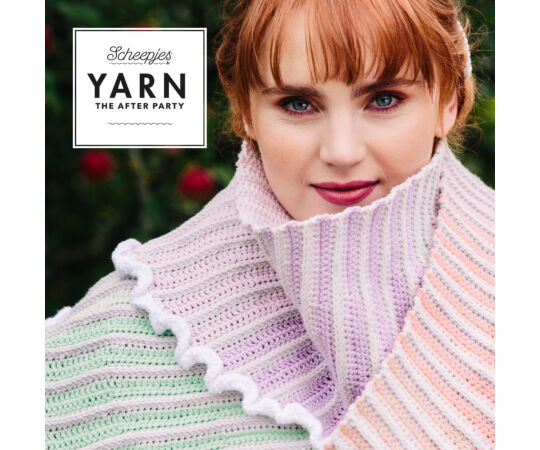 Yarn - The After Party No. 157 - Rainbow Crescent Scarf horgolt kendő minta