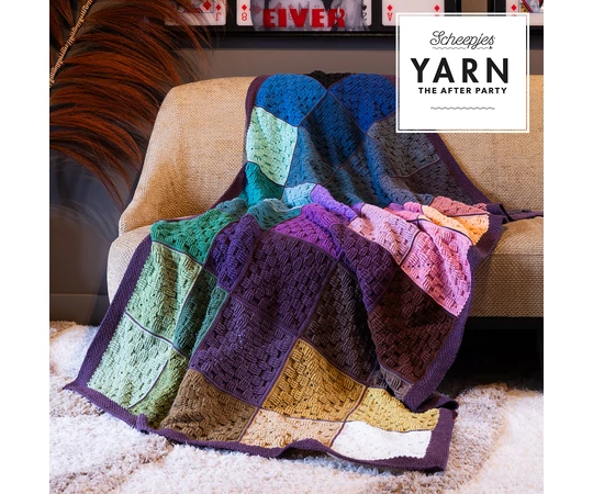 Yarn - The After Party No. 203 -  Scrumptious Squares takaró horgolásminta
