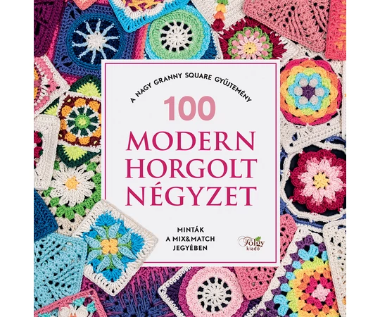 100 modern horgolt négyzet könyv