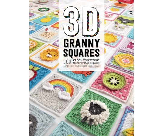 3D Granny Squares nagyi négyzetek horgolás könyv