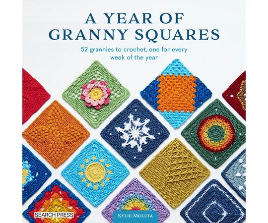 A Year of Granny Squares nagyinégyzet horgolás könyv