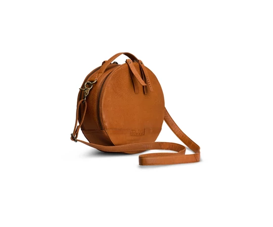 Muud Bella kerek valódi bőr crossbody táska 