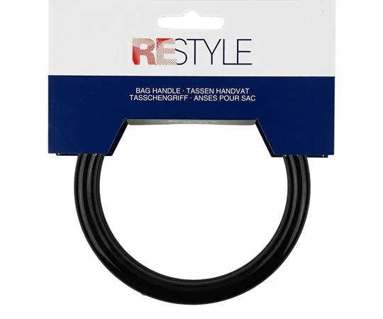 ReStyle Átlátszó kerek műanyag táskafül - fekete - 2 db